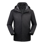 Mens Detachable Two Piece Warm, Waterproof And Breathable Couples Stormsuit (Color:Gentleman Grey Size:XXXXL), M, L, XL, XXL – Waterproof