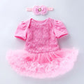 Compound Rose Dress Two-piece Baby Romper Tutu Skirt, 59, 66, 73, 80 59 Pink