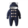Quilted And Velvet Warm Baby Onesies, 59, 66, 73, 80, 90 59 Dark Blue