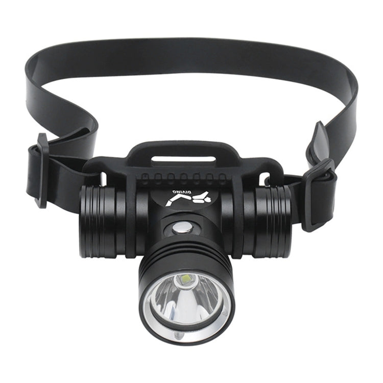 60m Underwater Photography Video Fill-up Headlight Diving Flashlight with Battery Display Function(Headlight+Battery+Charger) Headlight