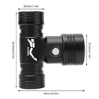 60m Underwater Photography Video Fill-up Headlight Diving Flashlight with Battery Display Function(Headlight+Battery+Charger)