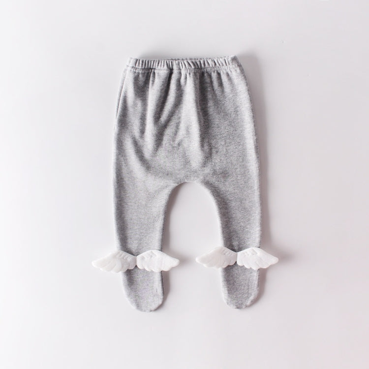Infant Baby Cute Angel Wings Base Socks, white_80, white_90, 66, 73, 80, 90, white Plus Velvet_66, white Plus Velvet_73, white Plus Velvet_80, white Plus Velvet_90 – Durable Build, Easy to Use 90 Light Gray Plus Velvet