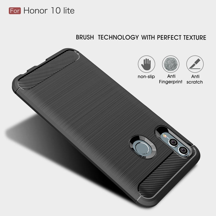 Carbon Fiber Texture TPU Shockproof Case For Huawei Honor 10 Lite / P Smart 2019 – Shockproof, TPU, For Huawei Honor 10 Lite / P Smart 2019, Huawei Honor 10 Lite / P Smart 2019