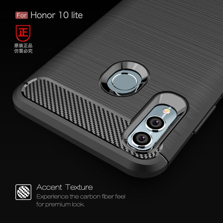Carbon Fiber Texture TPU Shockproof Case For Huawei Honor 10 Lite / P Smart 2019 – Shockproof, TPU, For Huawei Honor 10 Lite / P Smart 2019, Huawei Honor 10 Lite / P Smart 2019