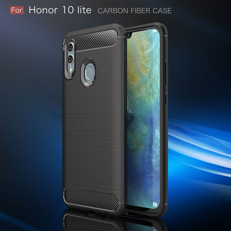 Carbon Fiber Texture TPU Shockproof Case For Huawei Honor 10 Lite / P Smart 2019 – Shockproof, TPU, For Huawei Honor 10 Lite / P Smart 2019, Huawei Honor 10 Lite / P Smart 2019