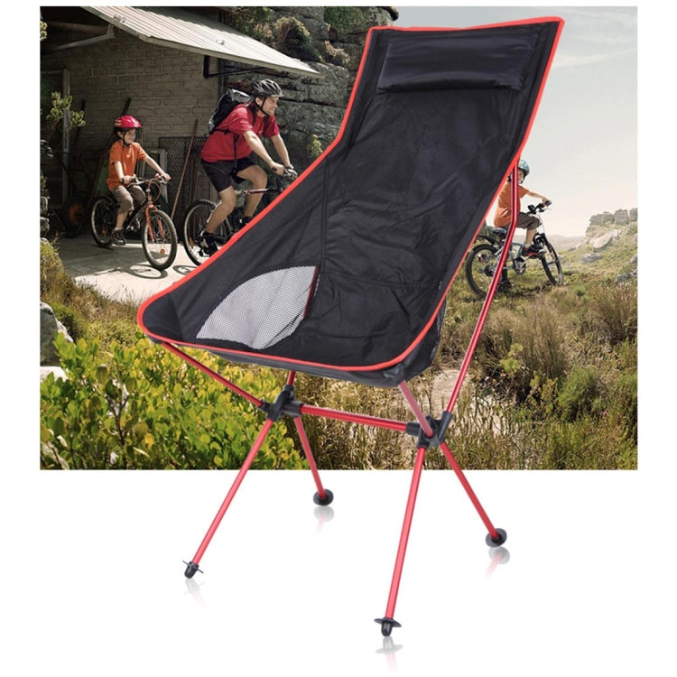 Outdoor Portable Folding Camping Chair Light Fishing Beach Chair Aviation Aluminum Alloy Backrest Recliner, Camping Chair(blue), Camping Chair(green), Camping Chair(orange), Camping Chair(red) – Waterproof, Aluminum Alloy, Non-slip Camping Chair(red) Red
