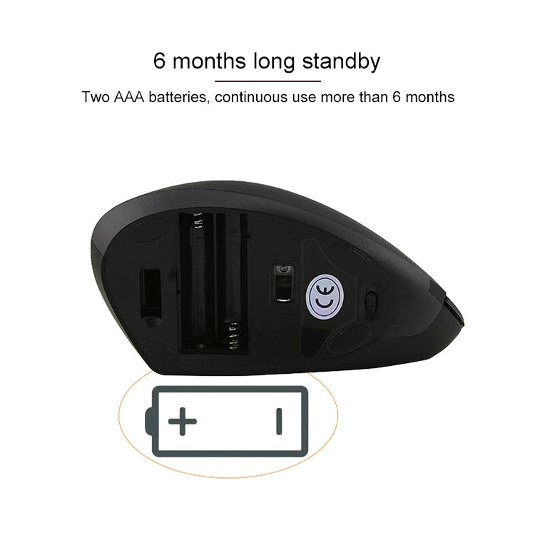Battery Version Wireless Mouse Vertical 2.4GHz Optical Mouse, Battery Version (Black), Battery Version (White) – Durable Build, Easy to Use