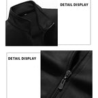 3 in 1 Autumn Thin Velvet Round Neck Bottoming Shirt + Stand Collar Cardigan Jacket + Trousers Casual Sports Suit for Men, M, L, Xl, Xxl, XXXL, XXXXL