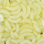 HENGJIA SO106 50 PCS 20mm Simulation Bread Bait Worms Crescent Soft Bait Horseback Fish Worm Bait Fishing Gear – Durable Build, Easy to Use