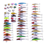 HENGJIA Set056 56 PCS Sequin Set Metal Sequins False Bait Fresh Sea Bass Fishing Bait Set, Length: 3 to 10cm, Bagged, Bagged Bagged