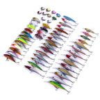HENGJIA Set056 56 PCS Sequin Set Metal Sequins False Bait Fresh Sea Bass Fishing Bait Set, Length: 3 to 10cm, Bagged, Bagged