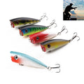 HENGJIA PO035 6cm/6g 5 PCS Simulation Hard Baits Fishing Lures Set Tackle Baits Fit Saltwater and Freshwater, PO035 5pcs PO035 5pcs