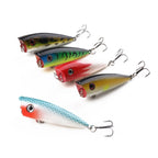 HENGJIA PO035 6cm/6g 5 PCS Simulation Hard Baits Fishing Lures Set Tackle Baits Fit Saltwater and Freshwater, PO035 5pcs