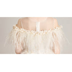Round Neck Strapless Front Short Back Long Lace Princess Dress Pettiskirt Performance Formal Dress for Girls, 100cm, 110cm, 120cm, 130cm, 140cm, 150cm, 160cm