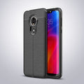 Litchi Texture TPU Shockproof Case for MOTO E6 – Shockproof, TPU, For MOTO E6