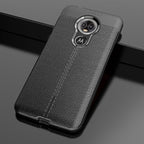Litchi Texture TPU Shockproof Case for MOTO E6 – Shockproof, TPU, For MOTO E6