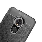 Litchi Texture TPU Shockproof Case for MOTO E6 – Shockproof, TPU, For MOTO E6