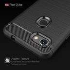 Brushed Texture Carbon Fiber Shockproof TPU Case for Google Pixel 3 Lite – Shockproof, TPU, For Google Pixel 3 Lite, Google Pixel 3 Lite