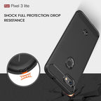 Brushed Texture Carbon Fiber Shockproof TPU Case for Google Pixel 3 Lite – Shockproof, TPU, For Google Pixel 3 Lite, Google Pixel 3 Lite