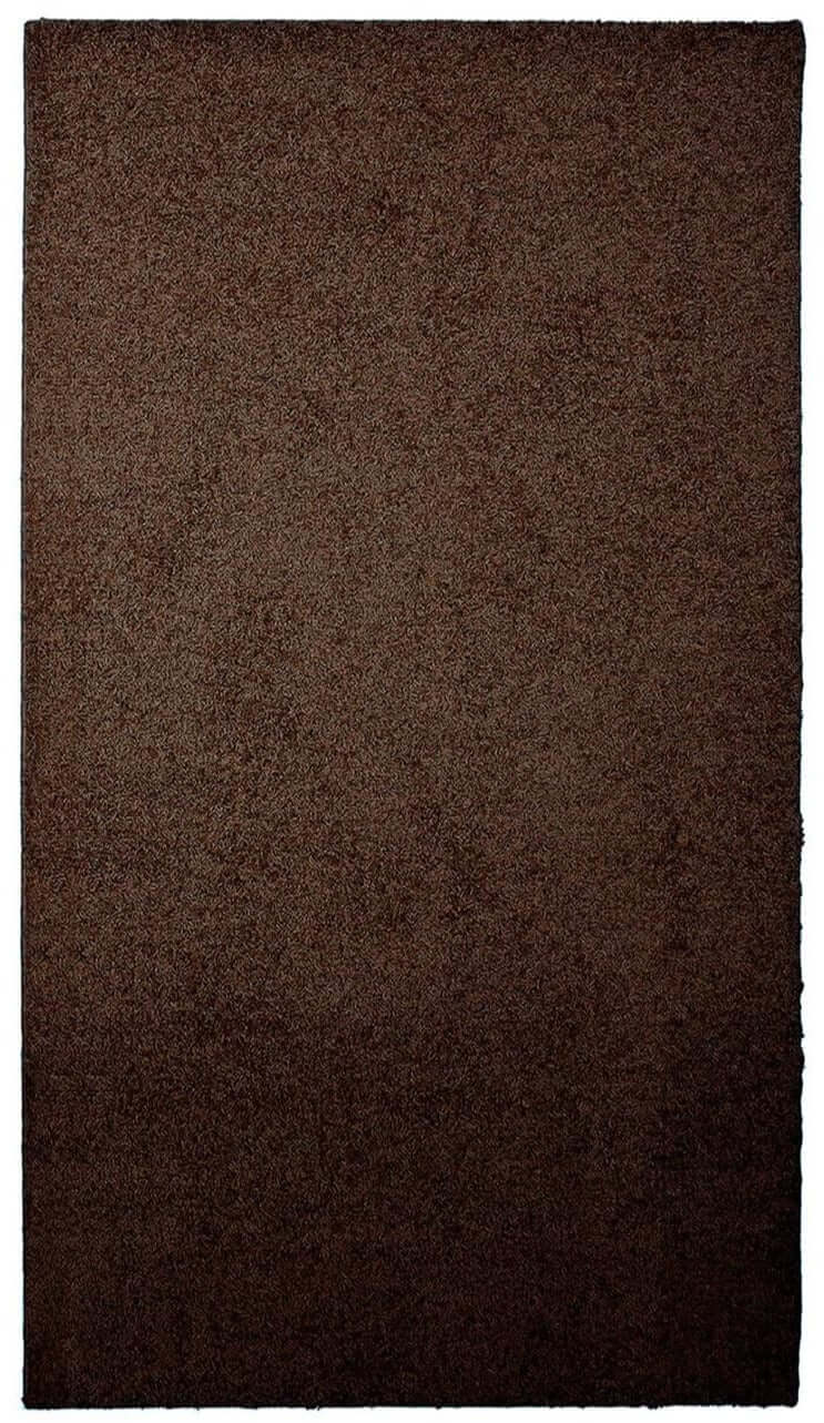 Chocolate Brown Washable Solid Shaggy Rug 67X120 cm