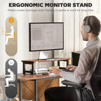 168cm Reversible L Shaped Desk, Industrial Corner Computer Desk with Adjustable Shelf and Storage Bag, 240cm 2 Person Desk with Monitor Stand, Rustic Brown