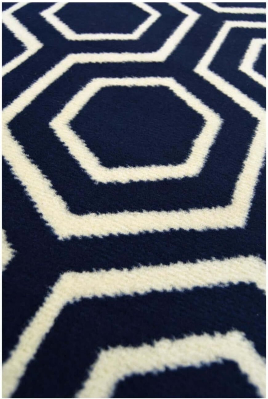 Maestro Honeycomb Navy Rug