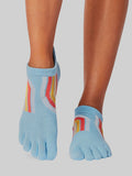 ToeSox Low Rise Full Toe Women's Yoga Grip Socks Vibrancy