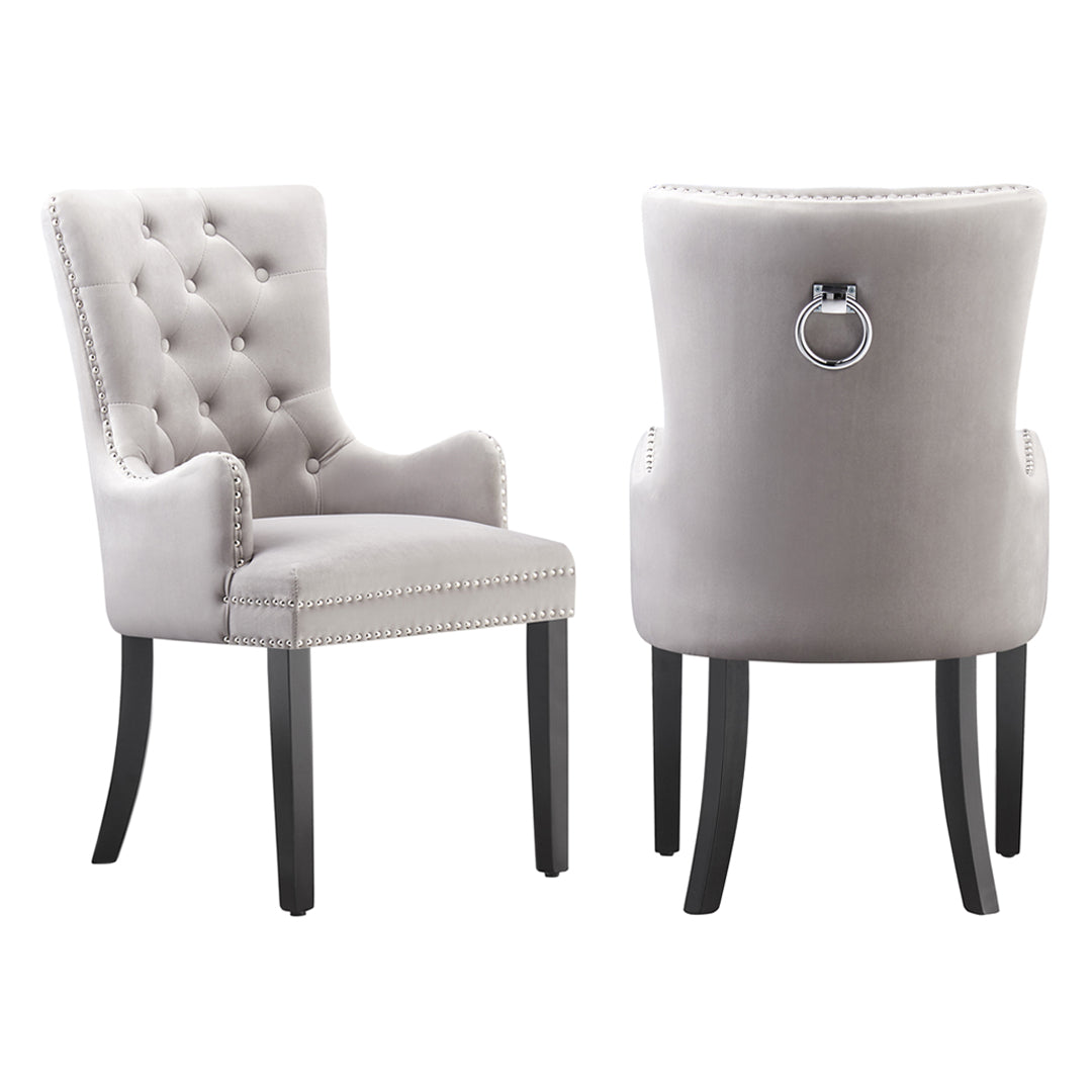 LUX Velvet Dining Chair (with armrests)