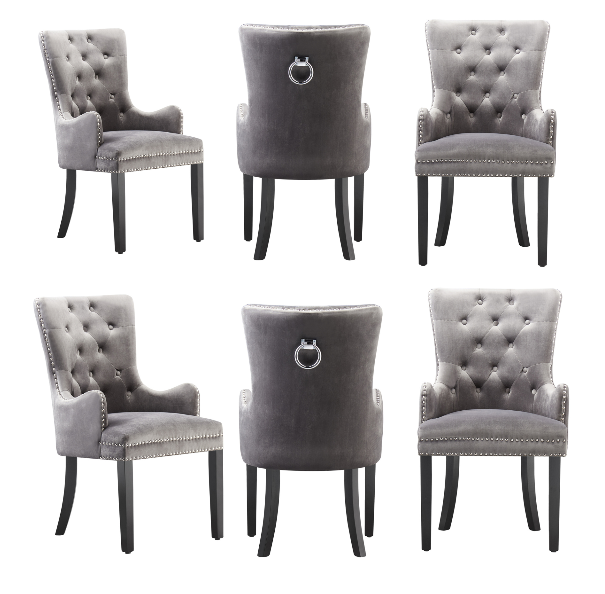 LUX Velvet Dining Chair (with armrests)