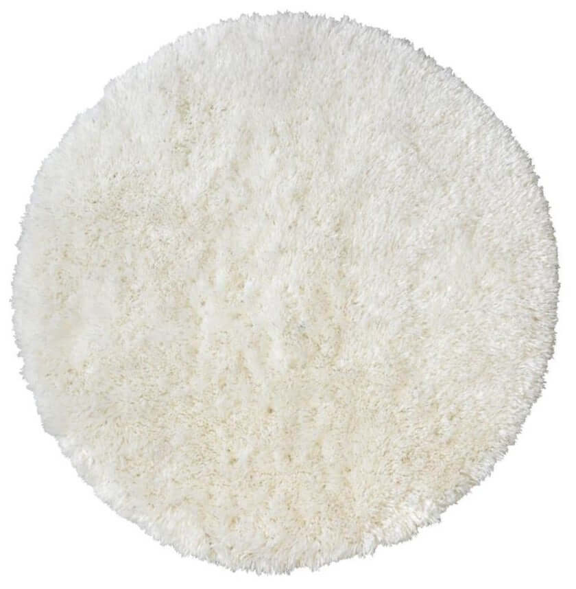 Soft Washable Ivory Shaggy Rug Ø 100 cm