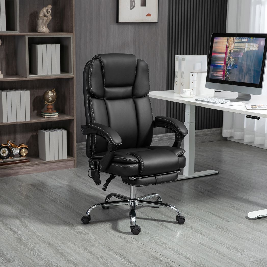 Massage Office Chair, PU Leather High Back Recliner