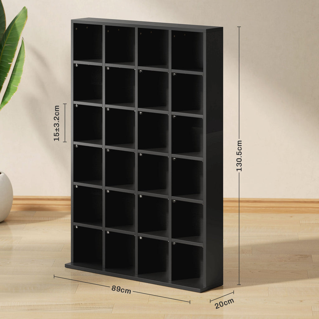 DVD CD Media Storage Rack, Video Display Unit, 89 x 130.5 cm, Black