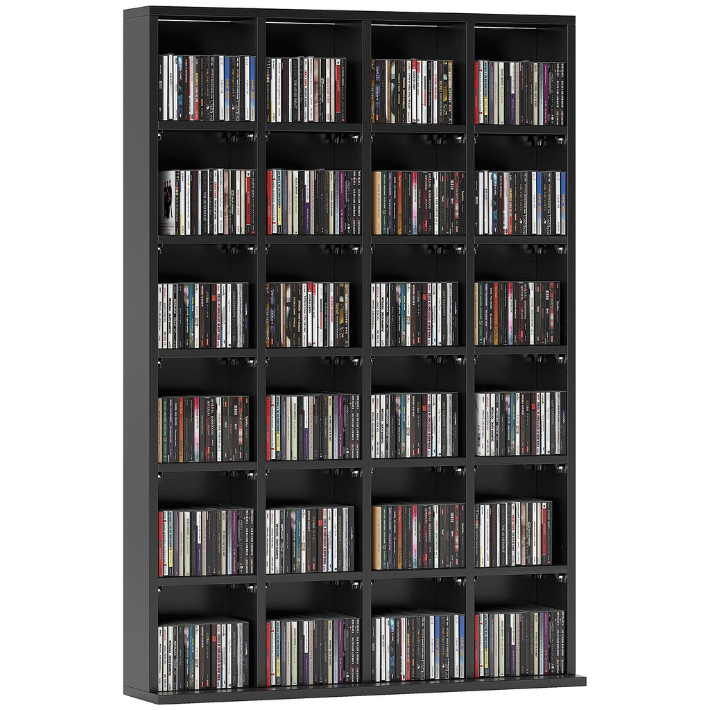 DVD CD Media Storage Rack, Video Display Unit, 89 x 130.5 cm, Black