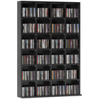 DVD CD Media Storage Rack, Video Display Unit, 89 x 130.5 cm, Black