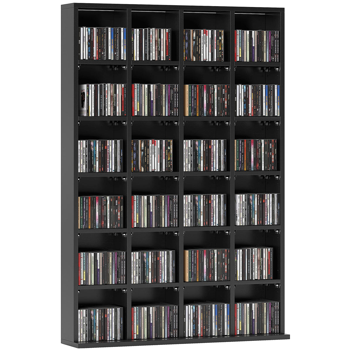 DVD CD Media Storage Rack, Video Display Unit, 89 x 130.5 cm, Black