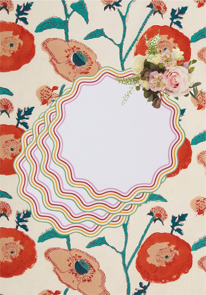Alice Multi Coloured Trim Placemats - Set of 4