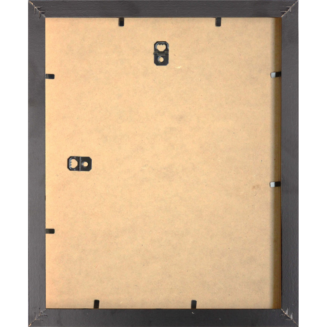 Foil Wrapped MDF Picture Photo Frame Fitted with Perspex Plexiglass, Black Frame