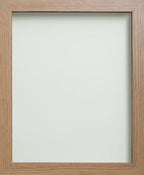 Foil Wrapped MDF Picture Photo Frame Fitted with Perspex Plexiglass, Oak Frame