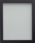Foil Wrapped MDF Picture Photo Frame Fitted with Perspex Plexiglass, Black Frame