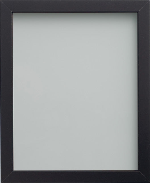 Foil Wrapped MDF Picture Photo Frame Fitted with Perspex Plexiglass, Black Frame