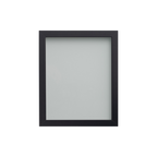 Foil Wrapped MDF Picture Photo Frame Fitted with Perspex Plexiglass, Black Frame