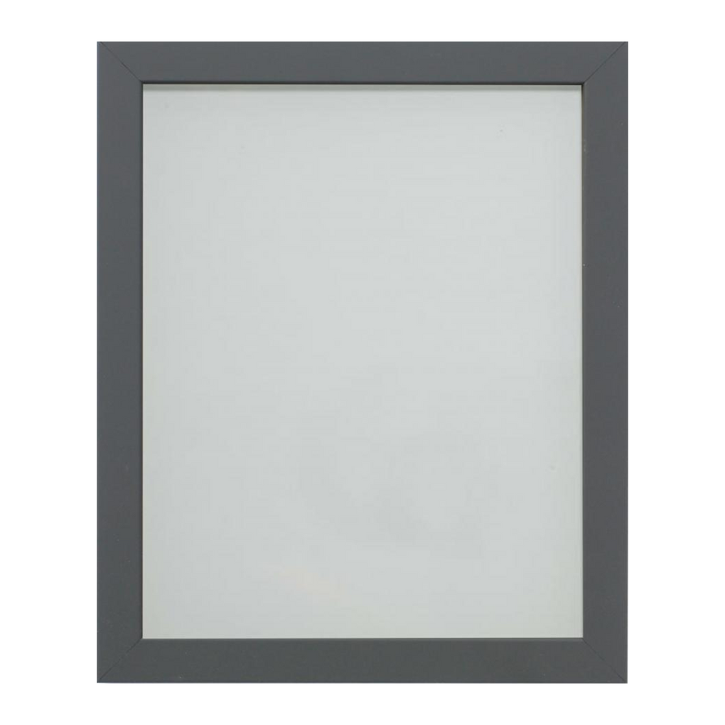 Foil Wrapped MDF Picture Photo Frame Fitted with Perspex Plexiglass, Grey Frame
