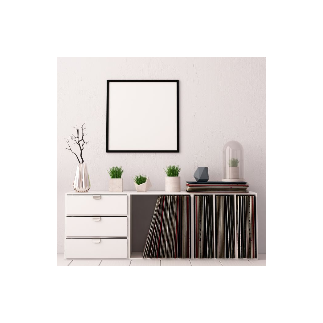 Foil Wrapped MDF Picture Photo Frame Fitted with Perspex Plexiglass, Black Frame