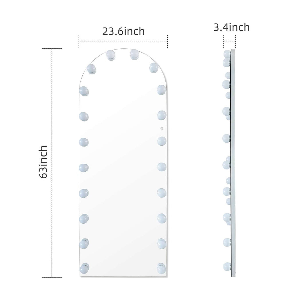 Full Length Arch Wall Mirror 160 x 60cm