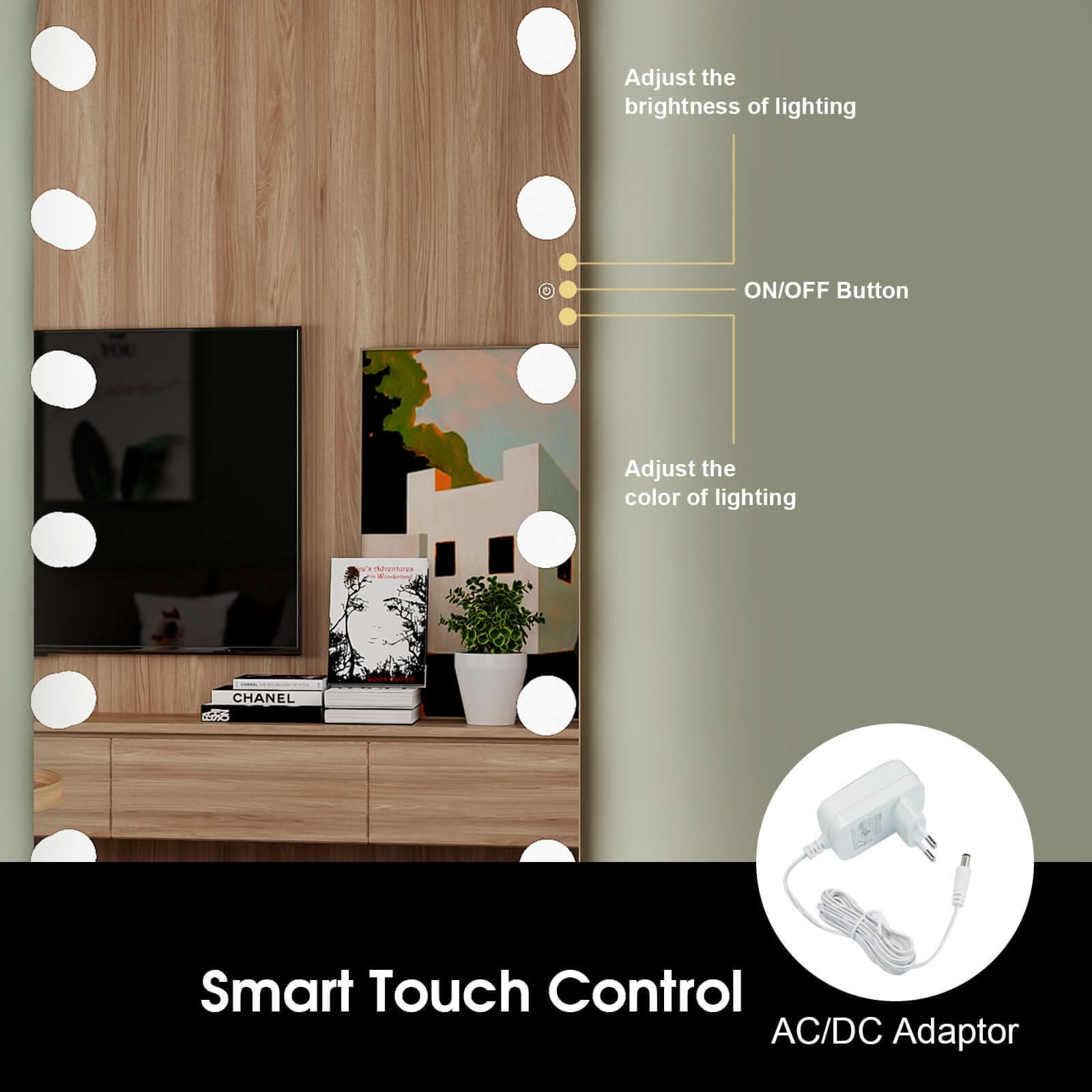 Full Length Arch Wall Mirror 160 x 60cm