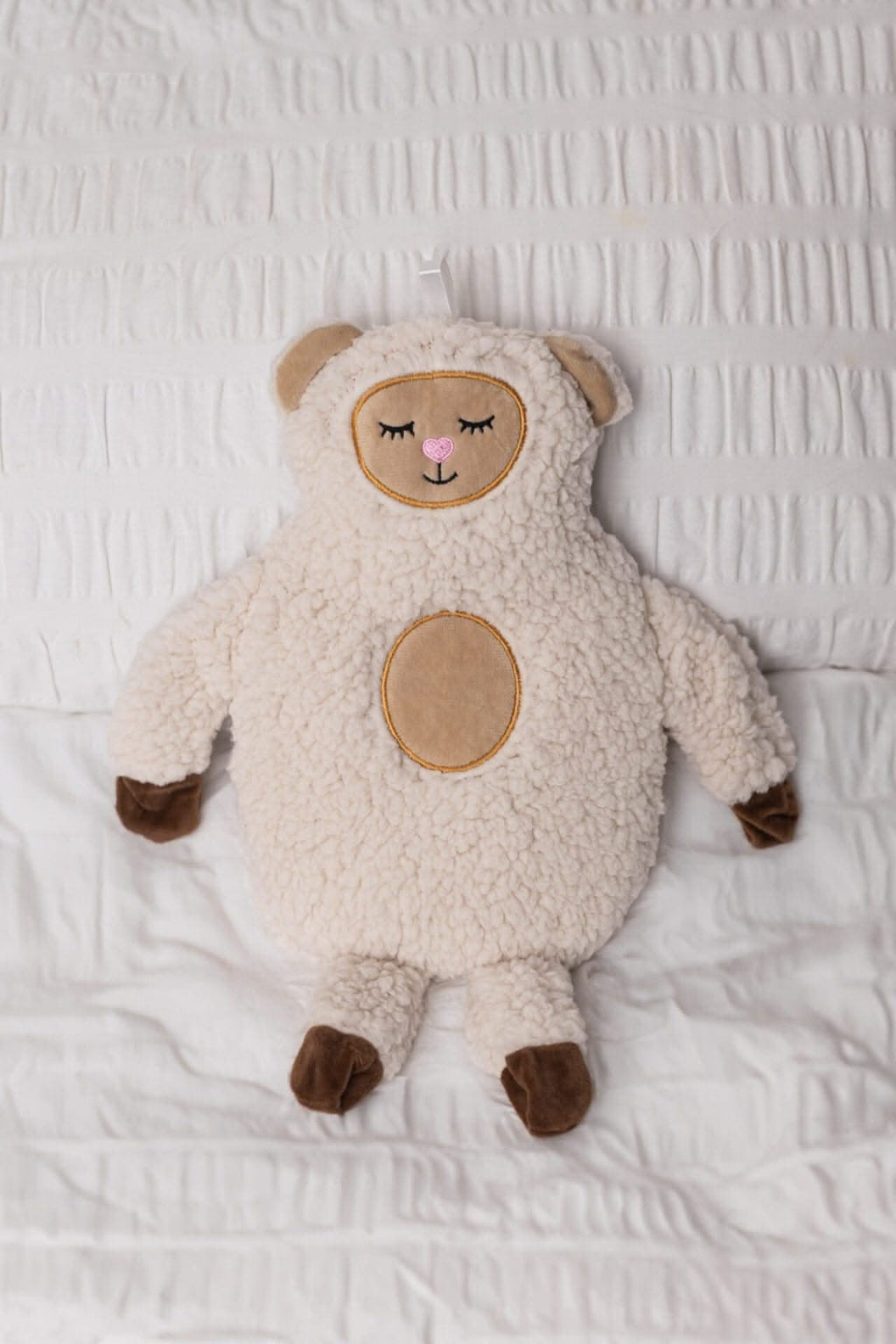 1L Sheep Hot Water Bottle with Soft Plush Cover 40cm