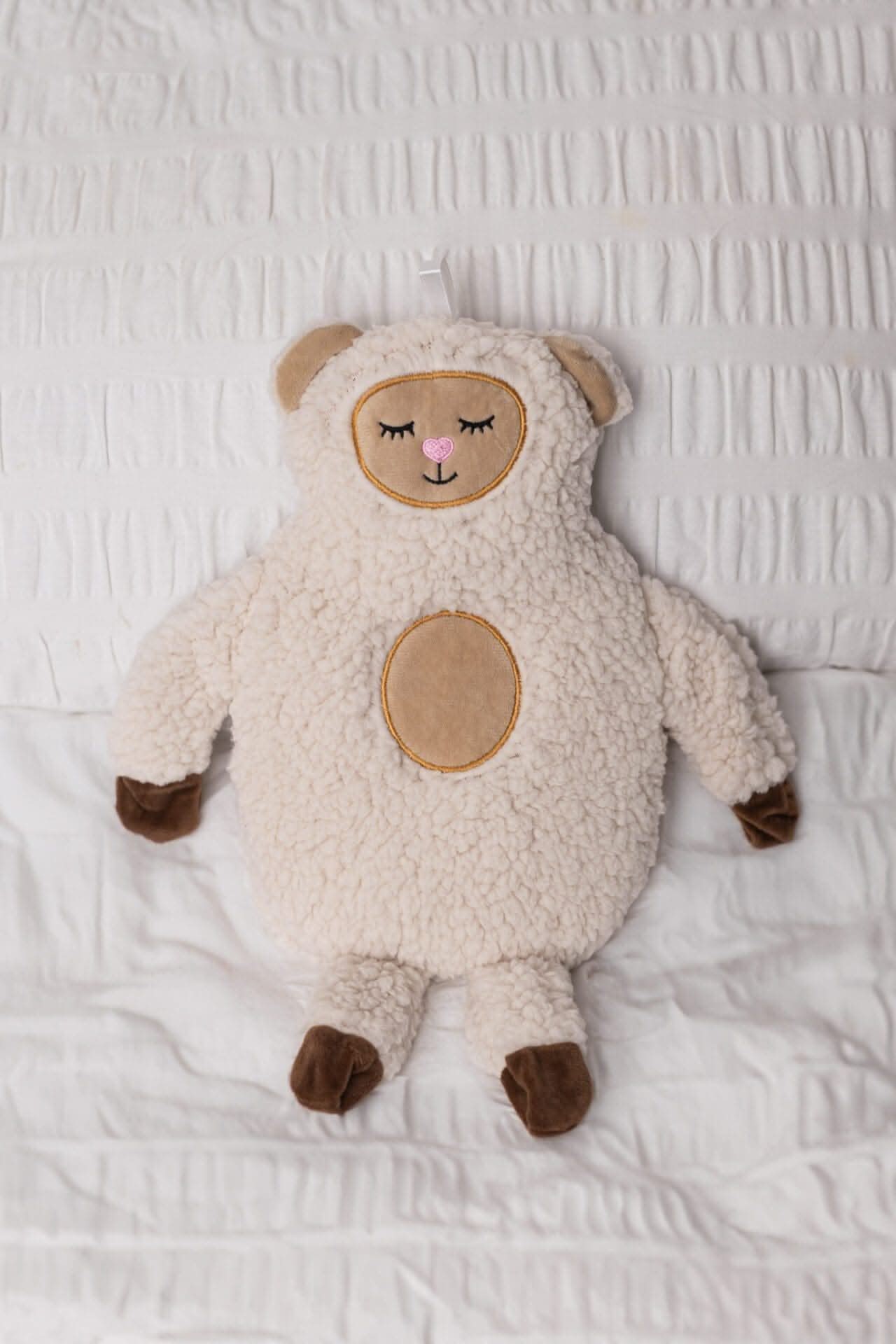 1L Sheep Hot Water Bottle with Soft Plush Cover 40cm