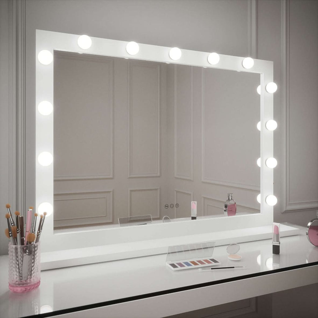 Vanity Face Mirror White 100x80cm