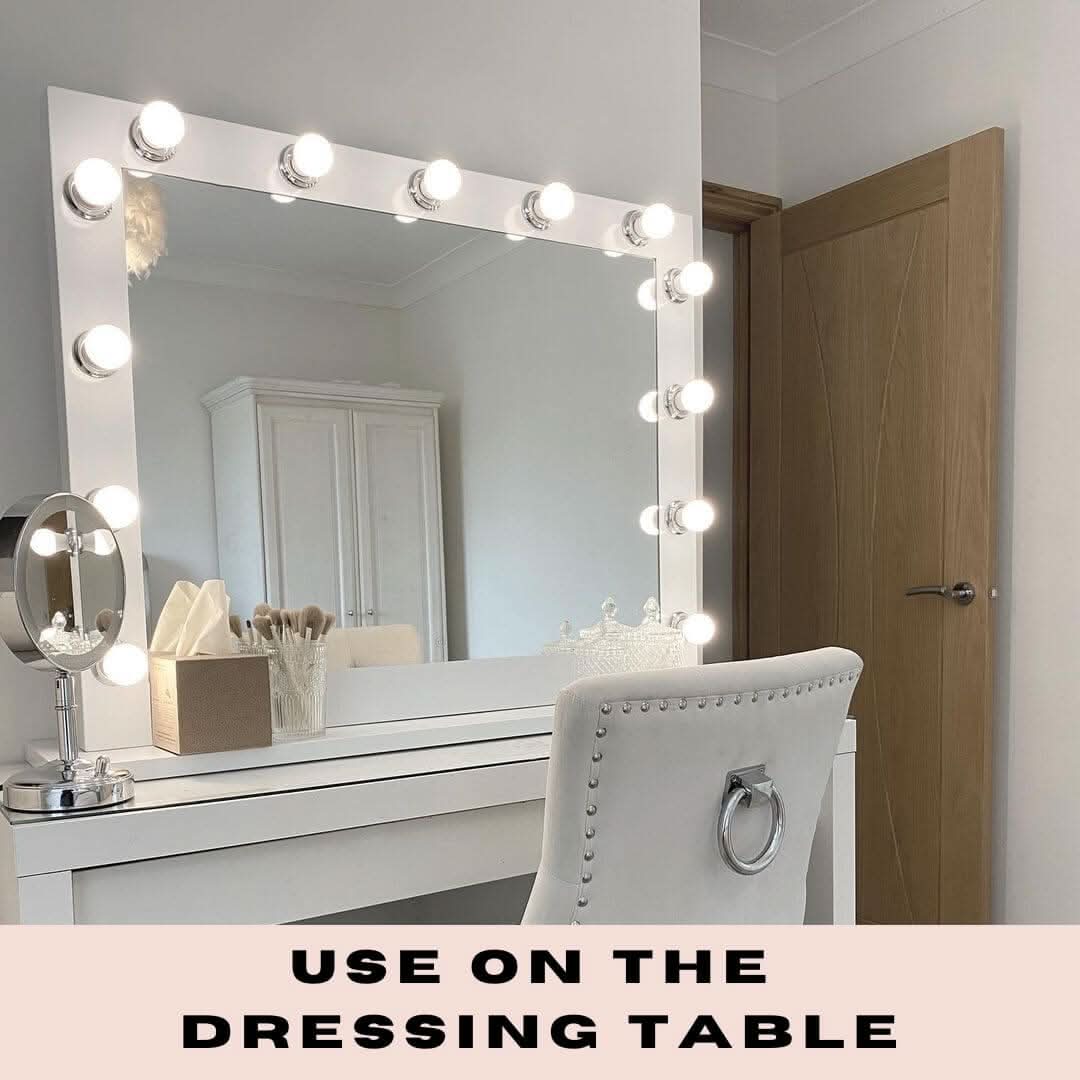 Vanity Face Mirror White 100x80cm