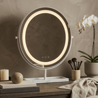 Vanity Face LED Mirror White & Marble